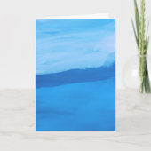 Carte Tranquillité aquarelle bleue (Devant)