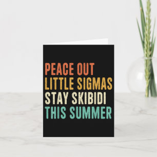Carte Tranquillité Petit Sigmas Séjour Skibidi Été Amusa