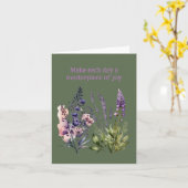 Carte Tranquillité Pourpre : Relaxation Florale Sérène d (Fleur jaune)