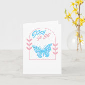 Carte Trans Pride Payer Il N'Y A Pas D'Intérêt Transgenr (Fleur jaune)