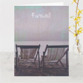 Carte transat de plage rêve grand (Fleur jaune)