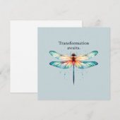Carte Transformation Attend - libellule colorée (Devant / Derrière)