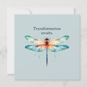 Carte Transformation Attend - libellule colorée (Devant)