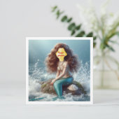Carte Transformez mon enfant en princesse sirène, sirène (Debout devant)