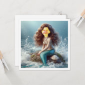 Carte Transformez mon enfant en princesse sirène, sirène (Devant/Arrière en situation)