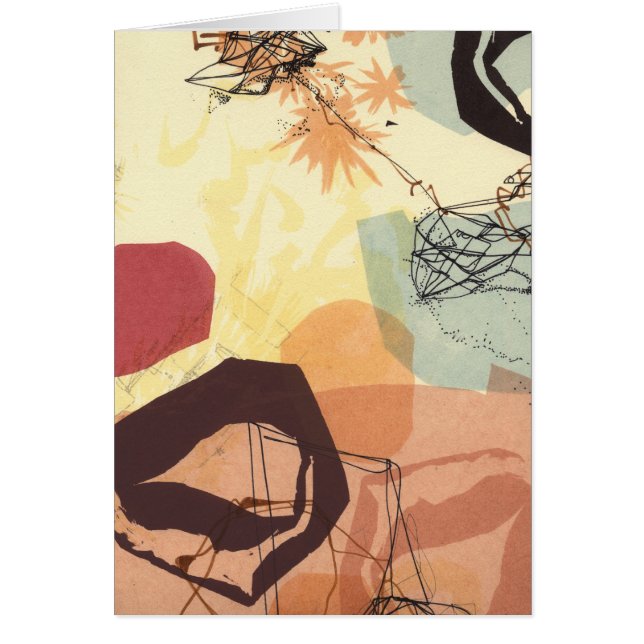 Carte transmissive d'art abstrait de formes (Devant)