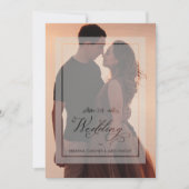 Carte Transparence Branches de luxe Mariage Script photo (Devant)
