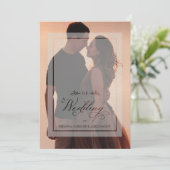 Carte Transparence Branches de luxe Mariage Script photo (Debout devant)