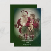 Carte Transparency Effect Merry Christmas Photo Family (Devant / Derrière)