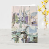 Carte Transparent vert (Fleur jaune)