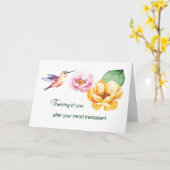 Carte Transplant de coeur Penser de vous Fleurs (Fleur jaune)