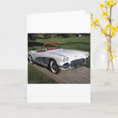 Carte Transport 077, voitures classiques, corvette, un c (Fleur jaune)