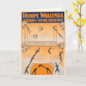 Carte Trapeze, acrobates Et Trampoline Volante (Fleur jaune)