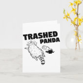 Carte Trash Panda Drunk Racoon Funny (Fleur jaune)
