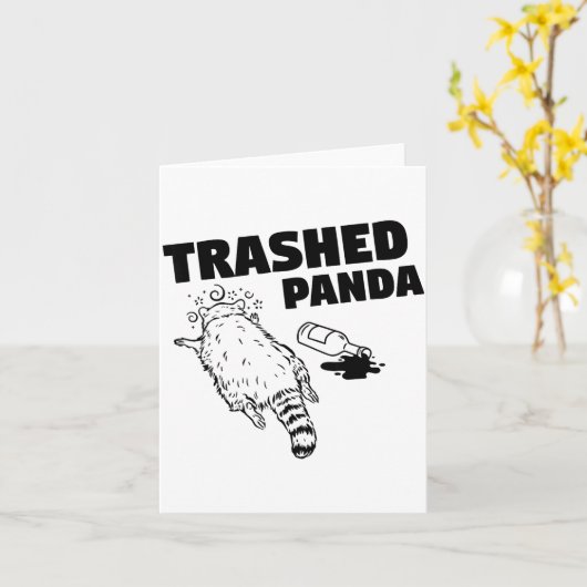 Carte Trashed Panda  (Fleur jaune)