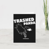 Carte Trashed Panda Drunken Raccoon Funny Meme  (Devant)
