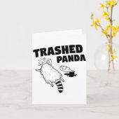 Carte Trashed Panda, Funny Drunk Raccoon, Funny Trash Pa (Fleur jaune)