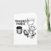 Carte Trashed Panda Funny Drunk Racoon  (Devant)