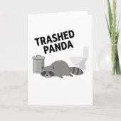 Carte Trashed Panda Funny Drunk Racoon (Devant)