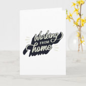 Carte Travail à domicile (Fleur jaune)