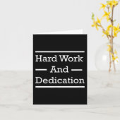 Carte Travail acharné et motivation par le dévouement (Fleur jaune)
