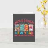 Carte Travail & Accouchement Comité de bienvenue 202 (Fleur jaune)