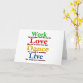 Carte Travail, Danse Amoureuse, Vie (Fleur jaune)
