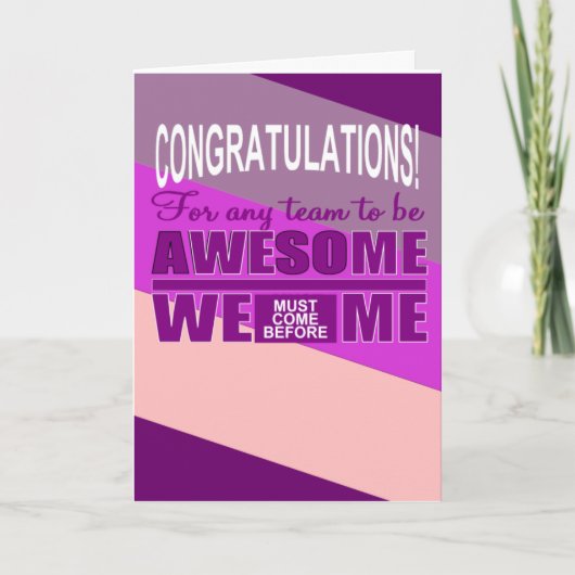 Carte Travail d'équipe (Devant)