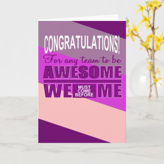 Carte Travail d'équipe (Fleur jaune)