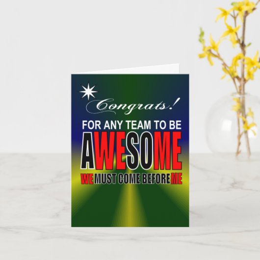 Carte travail d'équipe formidable (Fleur jaune)