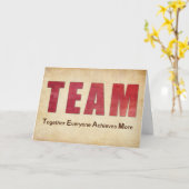 Carte Travail d'équipe grâce aux bénévoles Regarder roug (Fleur jaune)