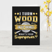Carte Travail du bois charpentier superpuissance cadeau (Fleur jaune)
