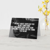 Carte TRAVAIL DUR - Exercice de musculation Motivation (Fleur jaune)