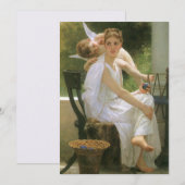 Carte Travail interrompu par Bouguereau, Portrait d'ange (Devant / Derrière)