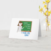 Carte Travailler avec les enfants (Fleur jaune)