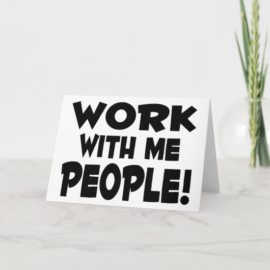 Carte Travailler avec moi Personnes Équipe Travailler (Devant)