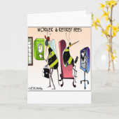 Carte Travailleur et abeille retirée (Fleur jaune)