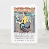 Carte Travailleur masculin prenant sa retraite Texte per (Devant)