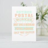 Carte Travailleur postal à la retraite (Debout devant)