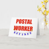 CARTE TRAVAILLEUR POSTAL RETRAITÉ (Fleur jaune)
