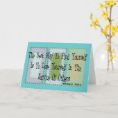 Carte Travailleur social (Citation Mahandas Gandhi) (Fleur jaune)