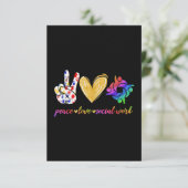 Carte Travailleur social Peace Love (Debout devant)