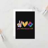 Carte Travailleur social Peace Love (Devant/Arrière en situation)