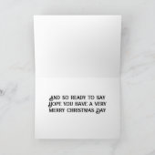 CARTE TRAVERSER POUR DIRE "JOYEUX NOËL" (Intérieur)