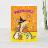 Carte Treats Only - Cute Halloween Hedgehogs  (Devant)