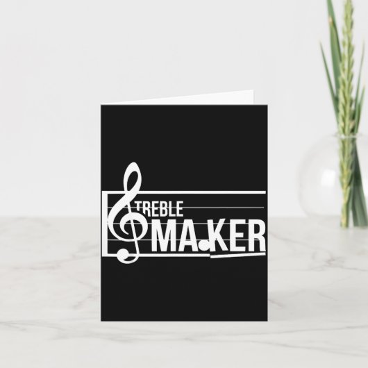 Carte Treble Maker Pun Funny Marching Band Music Lover E (Devant)