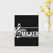 Carte Treble Maker Pun Funny Marching Band Music Lover E (Fleur jaune)