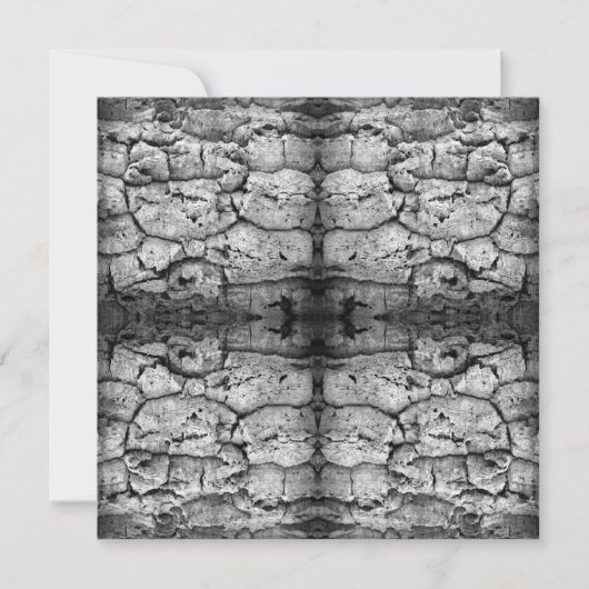 Carte Tree Bark Black And White Photo Closeup Pattern    (Devant)