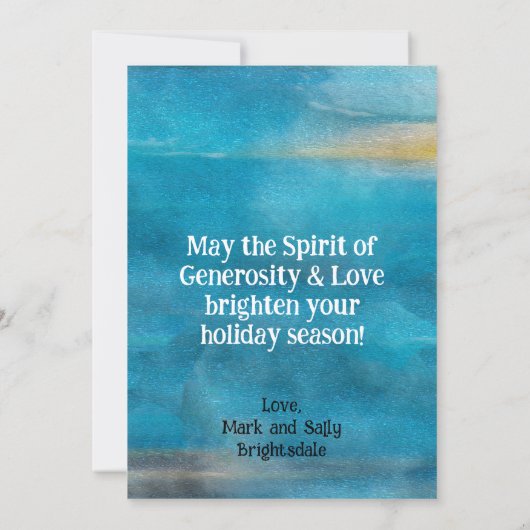 Carte Tree Bleu Modern Fun Christmas (Dos)