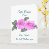 Carte Tree mallow Birthday (Fleur jaune)